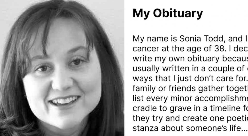 Terminally Ill Woman Writes Her Own Obituary Her Honest Words Quickly Went Viral Ogden Journal 5550